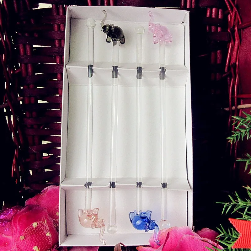 4 шт. мешалка из муранского стекла в форме зонта | Дом и сад