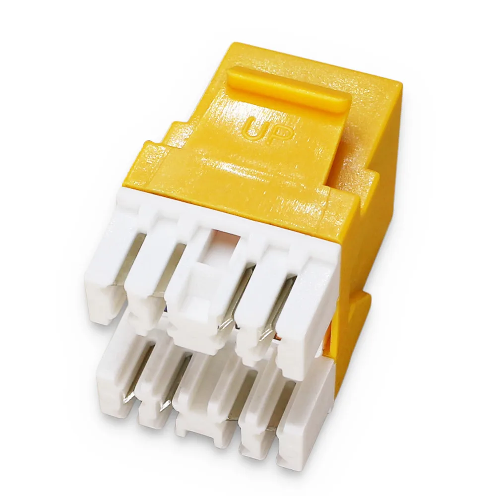Cat5e UTP Network Module RJ45 Female Yellow Tool-less Keystone Jack For Patch Panel Ethernet Cable | Компьютеры и офис