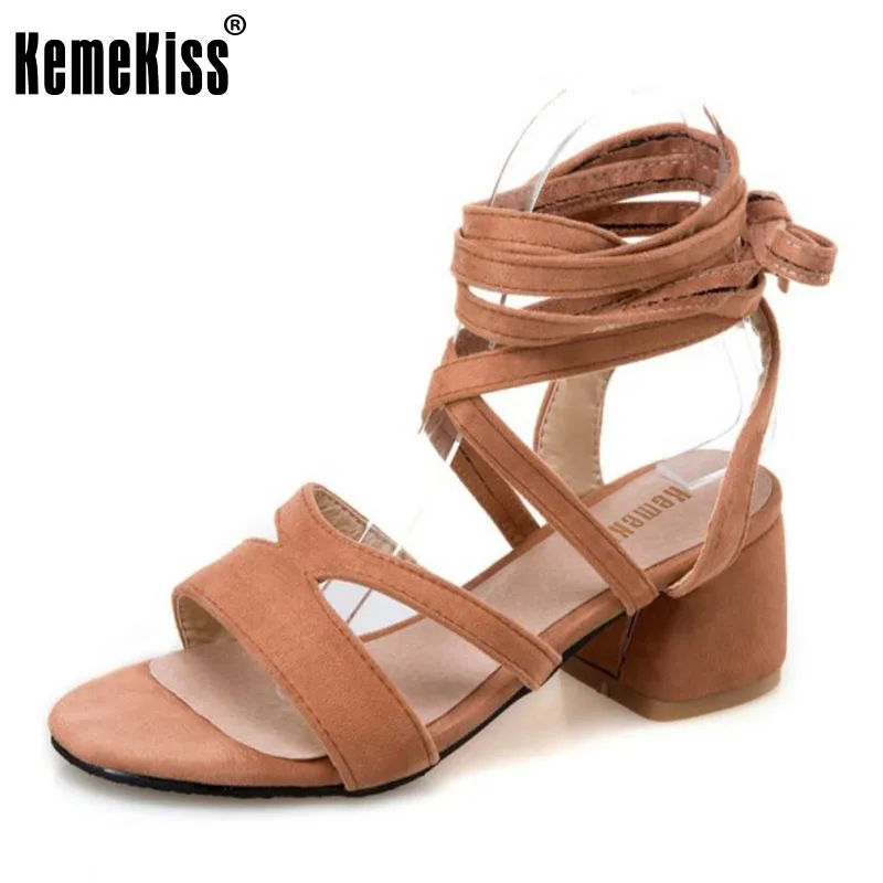 Kemekiss Размеры 32–43 офисные женские босоножки на высоком каблуке классические