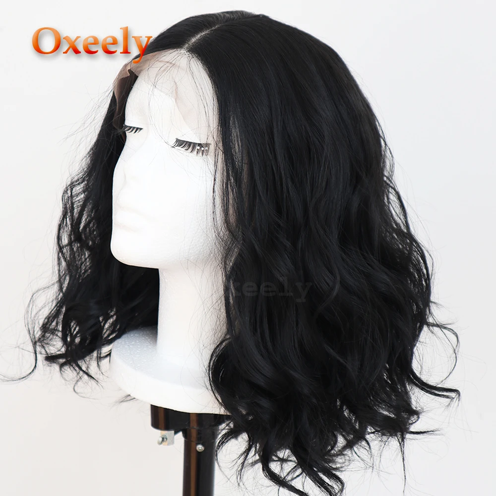 Парики Oxeely в стиле Боб синтетические кружевные передние парики Короткие