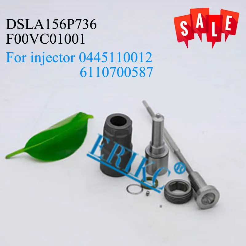 ERIKC 0445110012 дизельный топливный инжектор ремонтные комплекты форсунки DSLA156P736