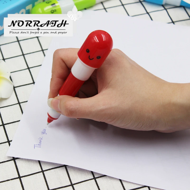 Шариковая ручка с витаминными таблетками 6 шт./лот|school supplies|vitamin pillpill ballpoint pen |