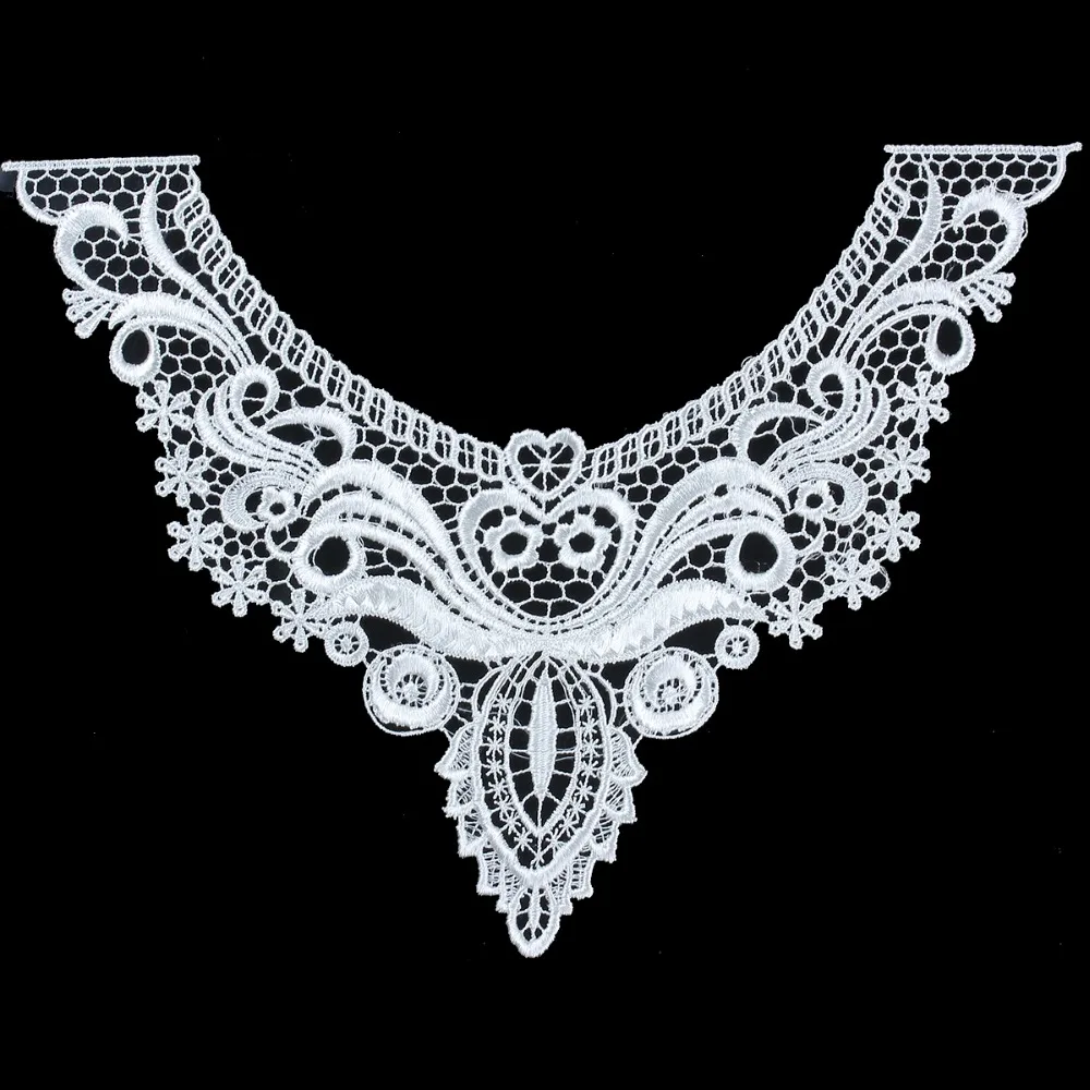 DoreenBeads кружевной ложный воротник белый вышитый поддельный кружевной воротник отделка diy женские аппликационные швейные принадлежности Африканский гипюр 1 шт