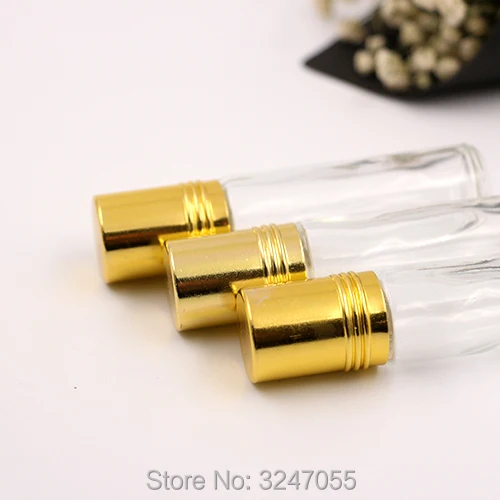 8ml40шт/партия Высококачественная пустая стеклянная бутылка для духов с золотой