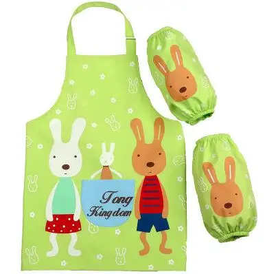 Cartoon Animals Children Baby Todders Waterproof Sleeveless Painting Smock Bibs Apron Cotton Feeding Baberos Bavoir Clothing | Детская