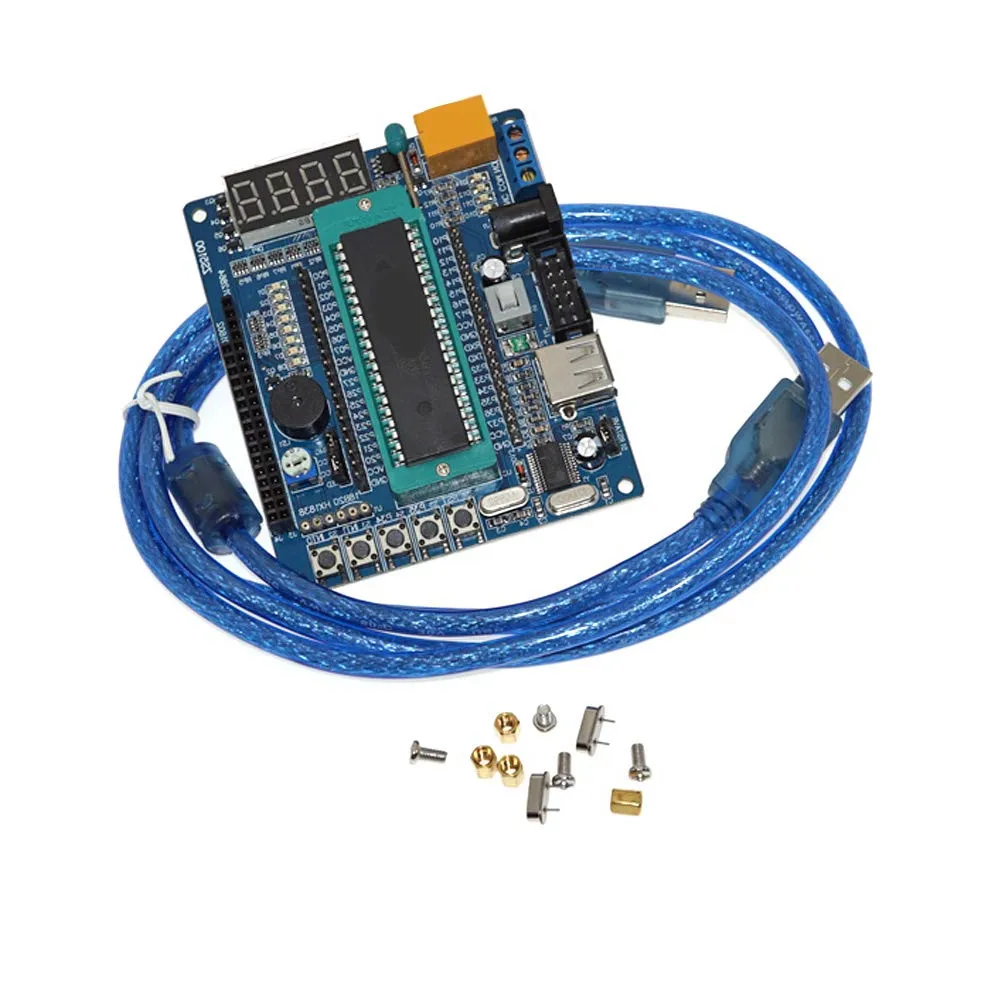 51/AVR микроконтроллер STC89C52RC обучения Плата развития USB кабель|Модули для умного