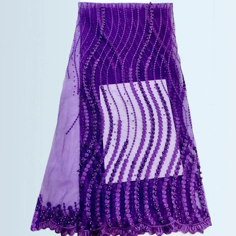 Good Quality Nigerian tulle lace fabric For Wedding Dress African Mesh Lace Fabric HX1165-2 | Дом и сад