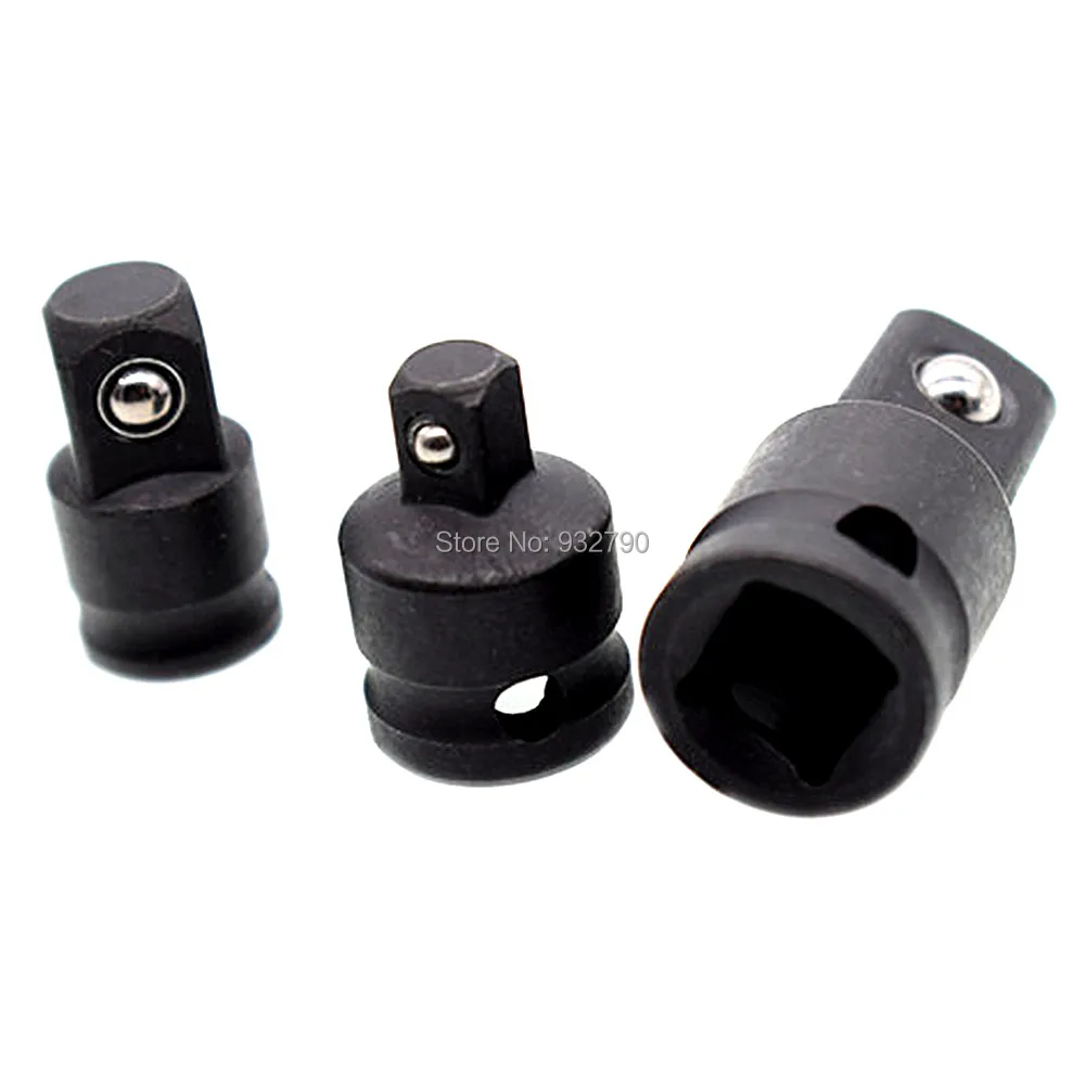 

3pcs Impact Socket Adaptor Reducer Set 3/8" to 1/2" 3/8" to 1/4" 1/4" to 3/8" Converter Reducer Adapter Socket Step Down Adaptor