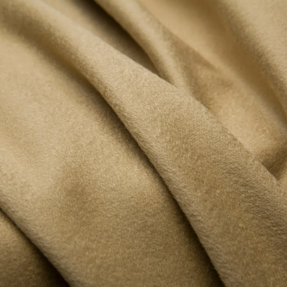 Модная однотонная тонкая ткань из чистого кашемира верблюжьего цвета черного