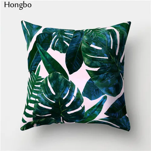 15 Hongbo 1 шт. чехол для подушки рождественские украшения для дома тропический лес зеленые листья Подушка с изображением кактуса чехлы - Цвет: 15