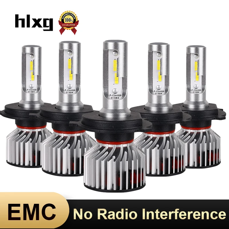 HLXG H7 светодиодный светильник 12 В для автомобиля H11 H4 6000K H8 HB3/9005 HB4/9006 Лампа без