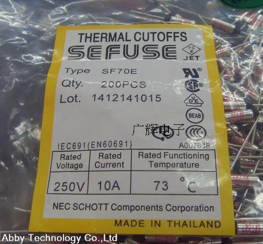 5 шт. SF70E SEFUSE Cutoffs NEC Термопредохранитель 73C 73 градуса 10A 250V Новый|nec thermal fuse|thermal fuse10a