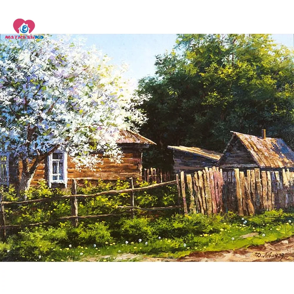 Полноформатная алмазная живопись Стразы 5d Вышивка пейзаж природа вышивка