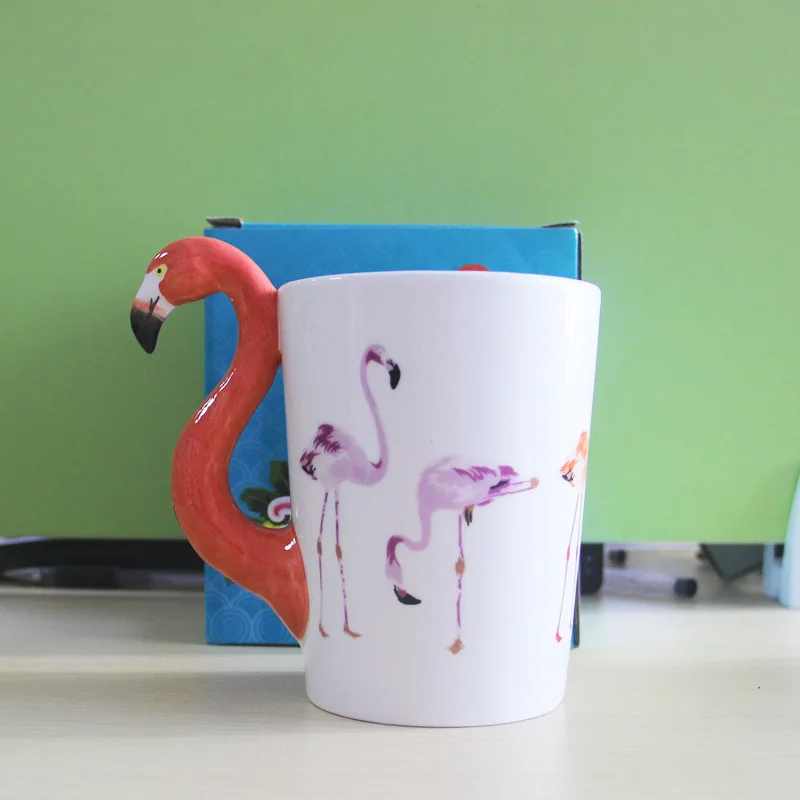 Керамическая утренняя кружка Fresh Flamingo Style фарфоровые кофейные чашки для молока и