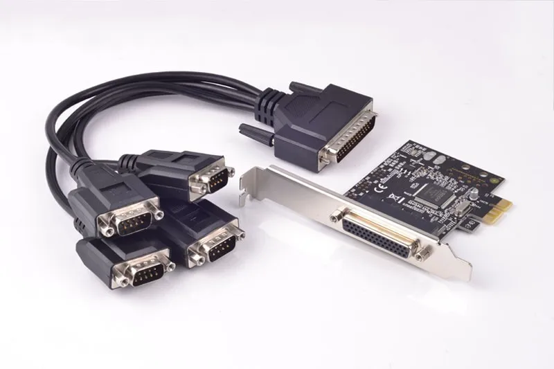 PCI к 4 портам RS232 последовательная карта DB9 COM адаптер MCS9904 чипсет с кабелем