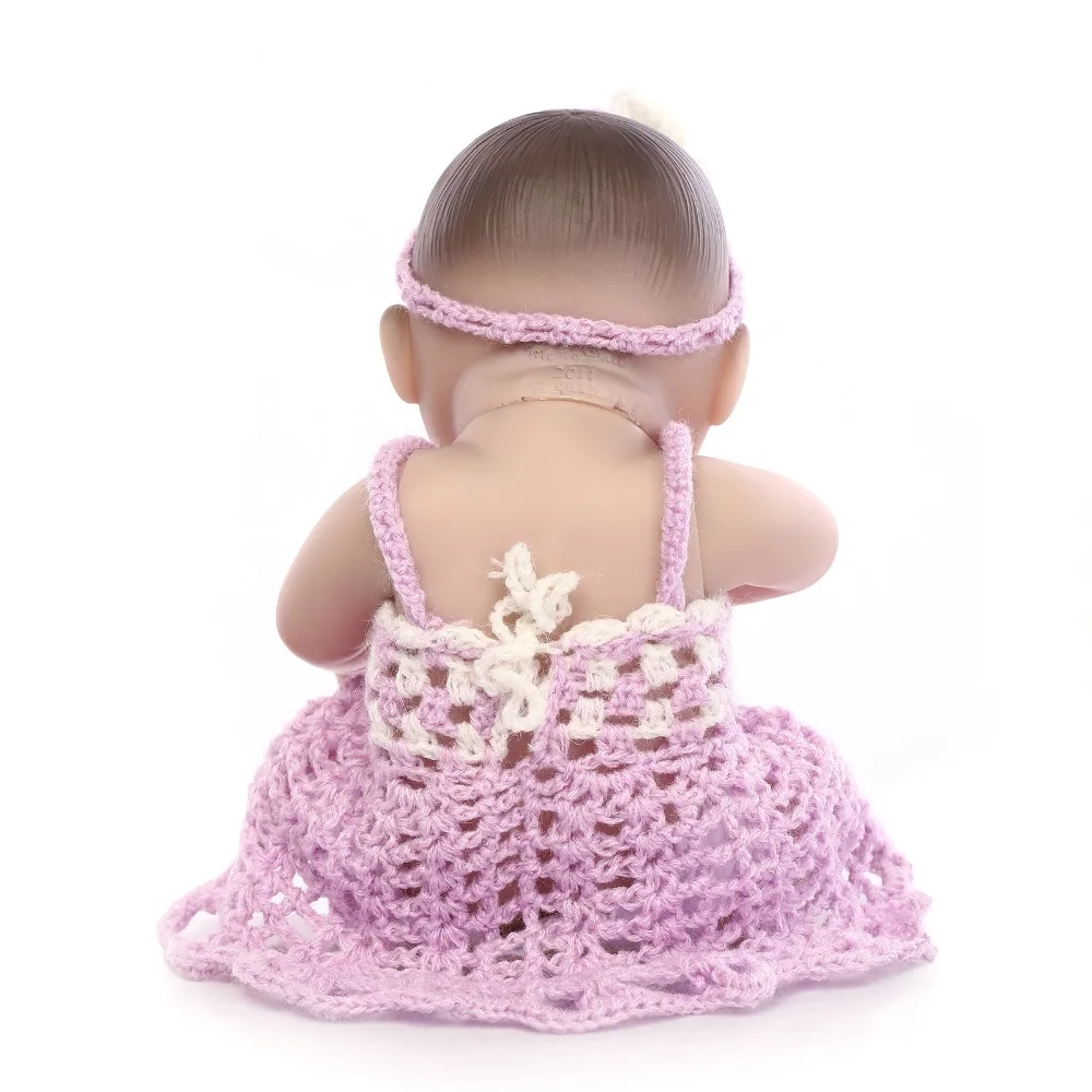 Милая маленькая мягкая силиконовая виниловая Кукла реборн для новорожденных