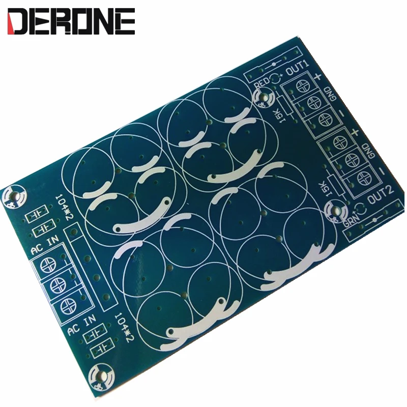 1 шт. 2 способ выпрямителя фильтр платы PCB DC адаптер для усилителя мощности параллельный выходной конденсатор фильтр PCB для аудиофилов DIY
