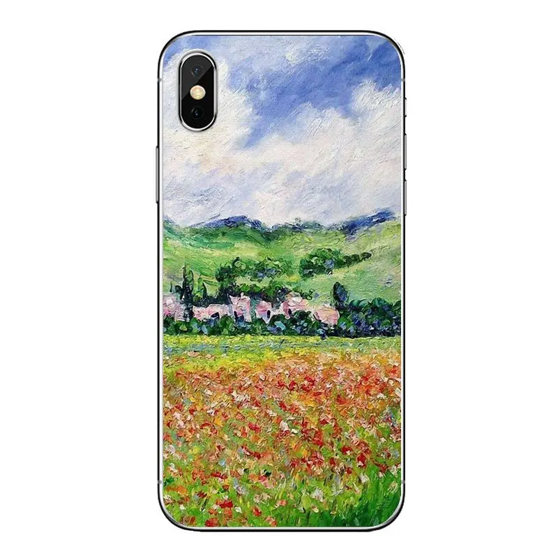 For Samsung Galaxy A5 A6 A7 A8 A9 J4 J5 J7 J8 2017 2018 Plus Prime Hot Sale oil painting Claude Monet Transparent Soft Cover Bag |