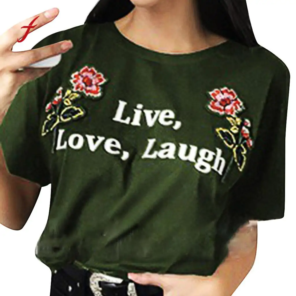 Женская футболка с коротким рукавом принтом розы круглым вырезом негабаритная