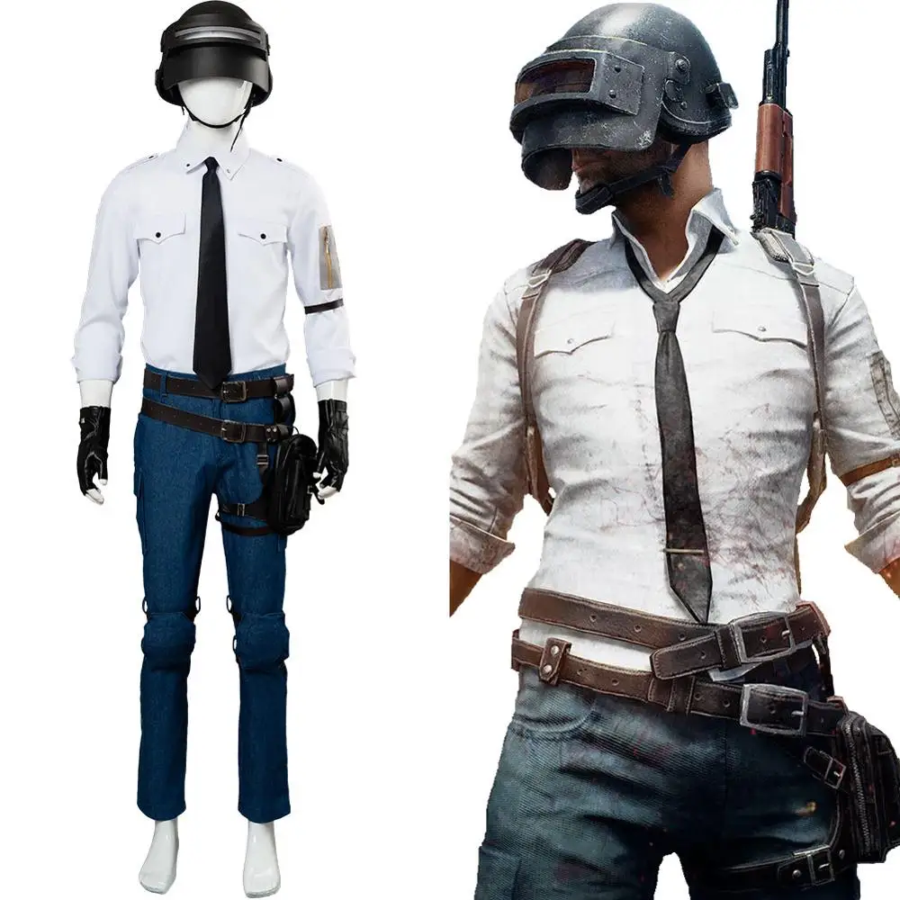 Косплей игры PUBG PLAYERUNKNOWN'S BATTLEGROUNDS костюм шлем сумка реквизит Хэллоуин Карнавал