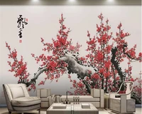 3d wallpaper chinese style living room bedroom plum blossom mural restaurant room decoration background flower branch wallpapers
