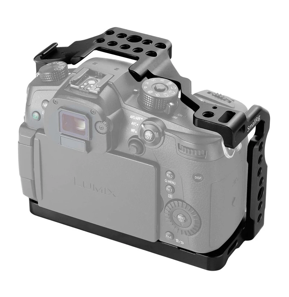 Клетка для камеры SmallRig DSLR gh5 для Panasonic gh5/Lumix gh5s с креплением для холодного башмака 1/4 3/8 резьбовыми отверстиями и рельсовым 2049 Nato