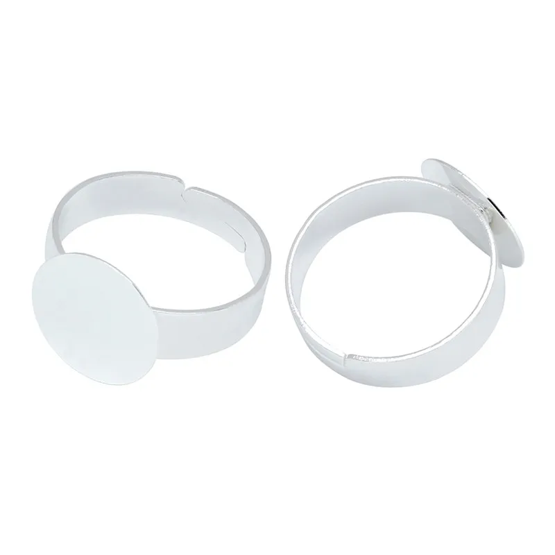 20 шт. пустые диаметр 8/12 мм серебряного цвета медное кольцо Кабошон База Diy