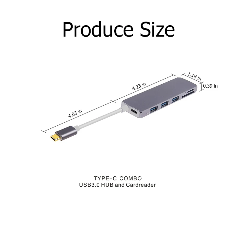 

Ingelon 6 in 1 usb-c hub USB3.0 SD Card Reader -C PD Desktop