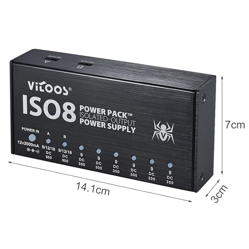 Vitoos Iso8 гитарные интегрированные эффекты компактный размер источник питания