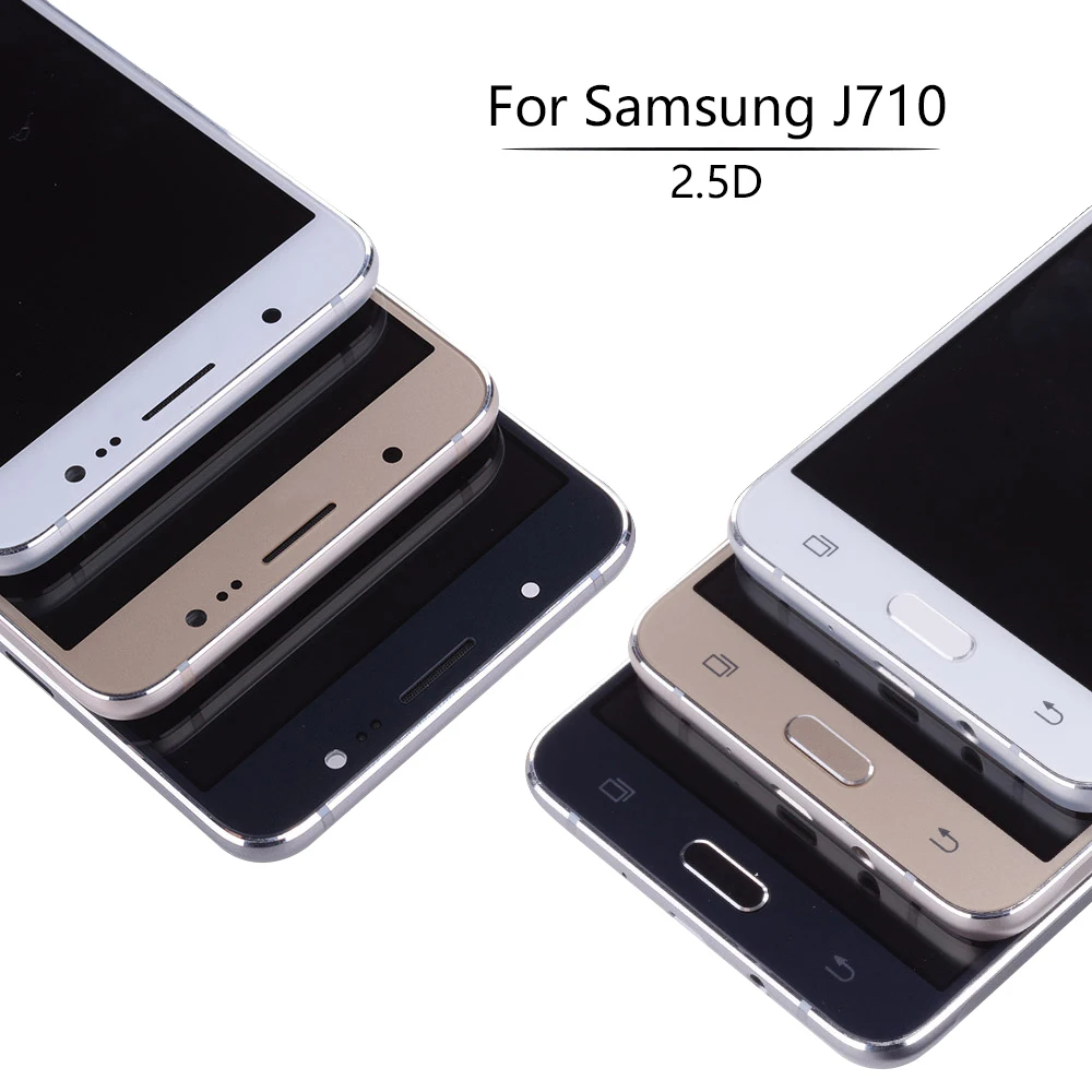 AMOLED 5 &quotдля SAMSUNG Galaxy J7 2016 J710 J710FN J710F J710M ЖК-дисплей сенсорный экран с рамкой для Samsung
