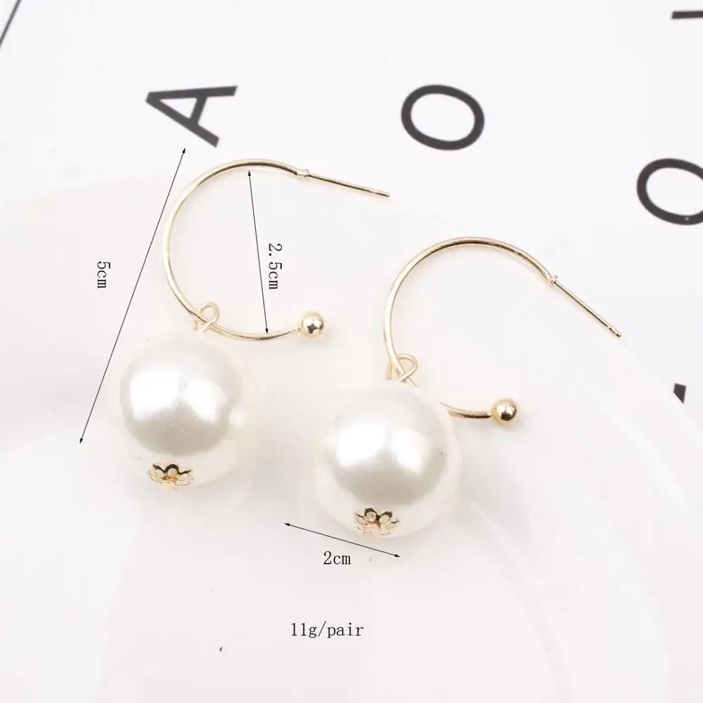 Personality creative earrings for OL girl women temperament fashion imitation pearl pendant jewelry accessories | Украшения и