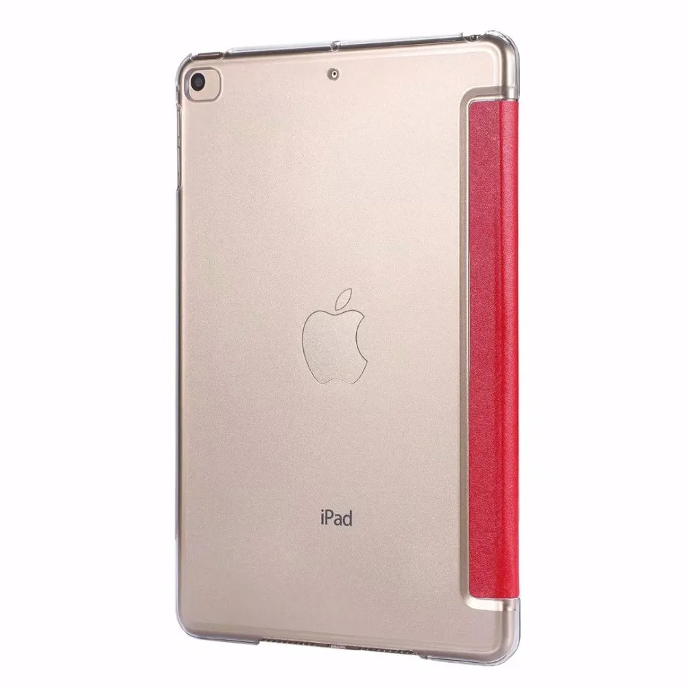 Прозрачный кожаный чехол-книжка с шелковой деформацией для apple ipad mini 1 2 3 4 5 20