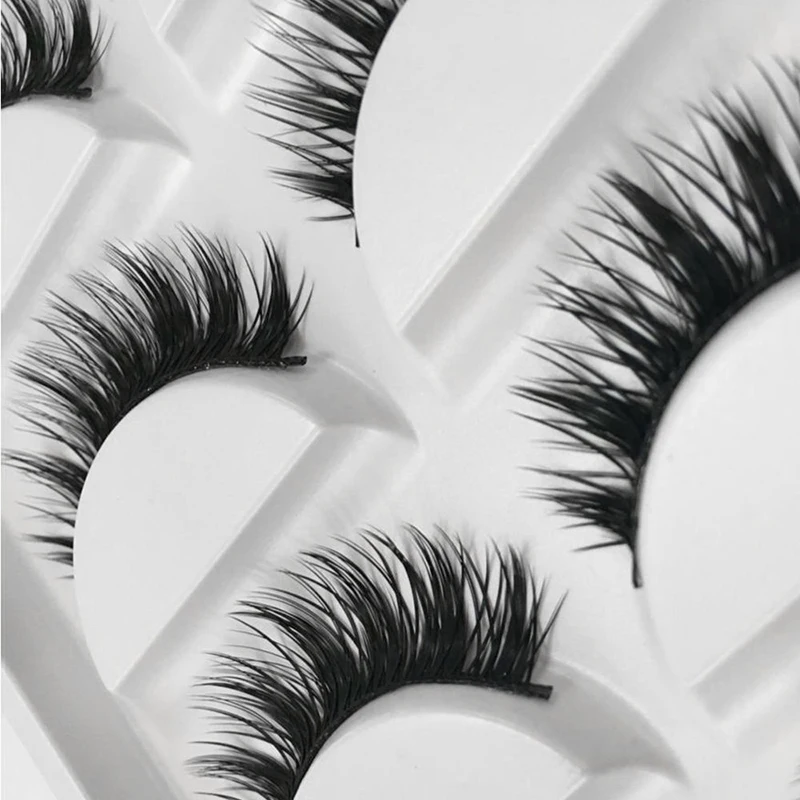 Искусственные ресницы Learnever 5 пар накладные ручной работы перекрещивающиеся