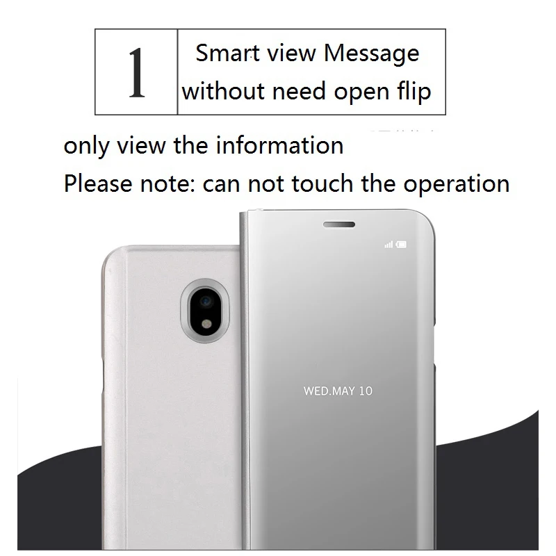 Зеркальный Флип кожаный чехол для Samsung Galaxy J5 J530 2017 J3 J330 J7 J730 умный Pro Pro|case for samsung