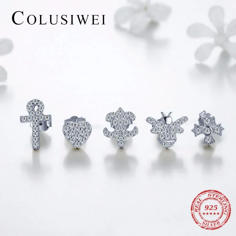 COLUSIWEI Лидер продаж Подлинная 925 стерлингового серебра с милой 9 Стиль небольшие