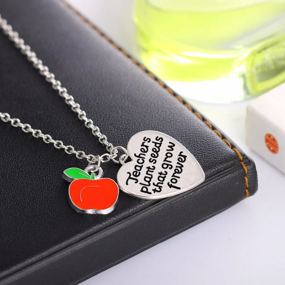Преподаватели Семена которые растут Forever Love Сердце Цепочки и ожерелья Apple