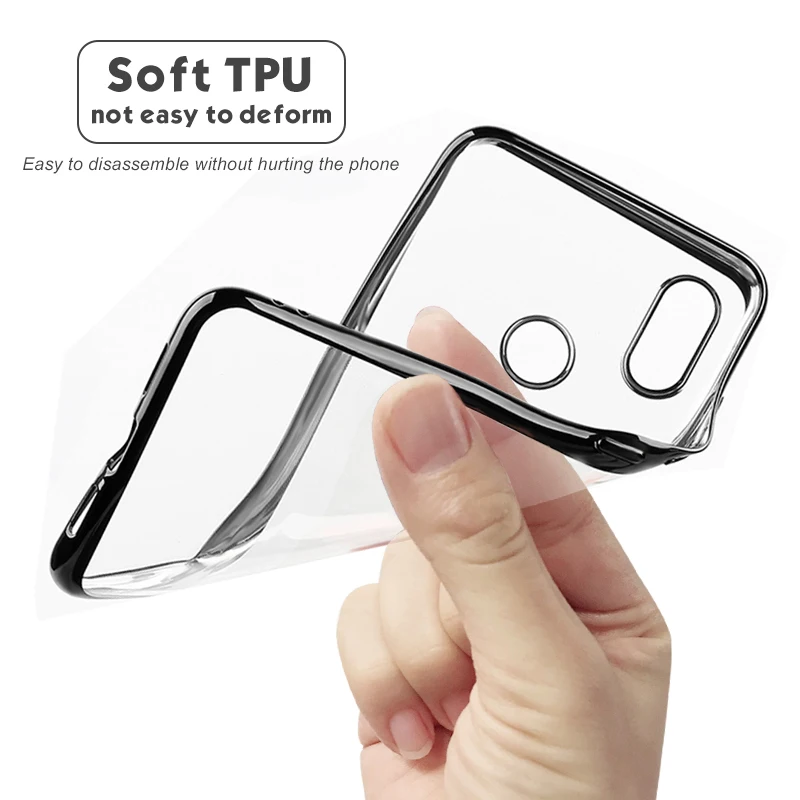 Роскошный чехол для Xiaomi Mi 8 SE A2 A1 Max 3 6X 5X ультра тонкий кристально-резиновый из ТПУ