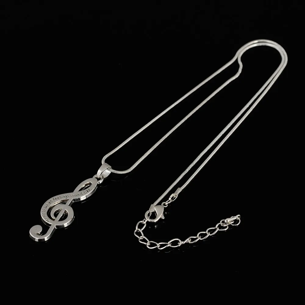 Teamer Lovely G Clef Treble Charm подвеска ожерелье для женщин девушек ювелирное изделие