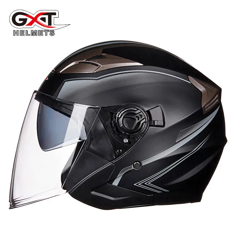 GXT 708 мотоциклетный шлем с открытым лицом полузащитный линзы из АБС-пластика