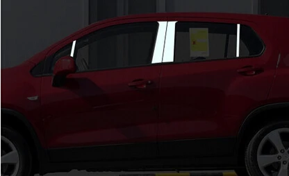 Lsrtw2017 304 нержавеющая сталь окна автомобиля планки для chevrolet Tracker chevrolet trax модель Holden trax 2013 - Название цвета: 8 pcs trims 2