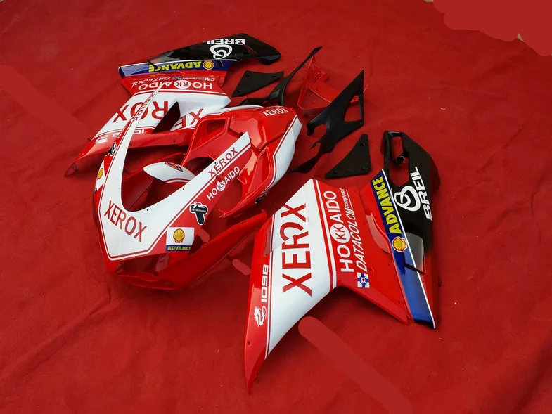 Комплект обтекателей для DUCATI 848 1098 07 08 09 10 11 12 ducati 1198 2007 2008 2011 ABS Топ Белый Черный