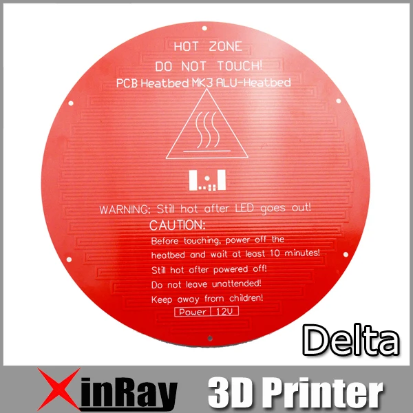 Бесплатная доставка 3D принтер rounness диаметр 220 мм MK3 Heatbed очаг Алюминий пластина