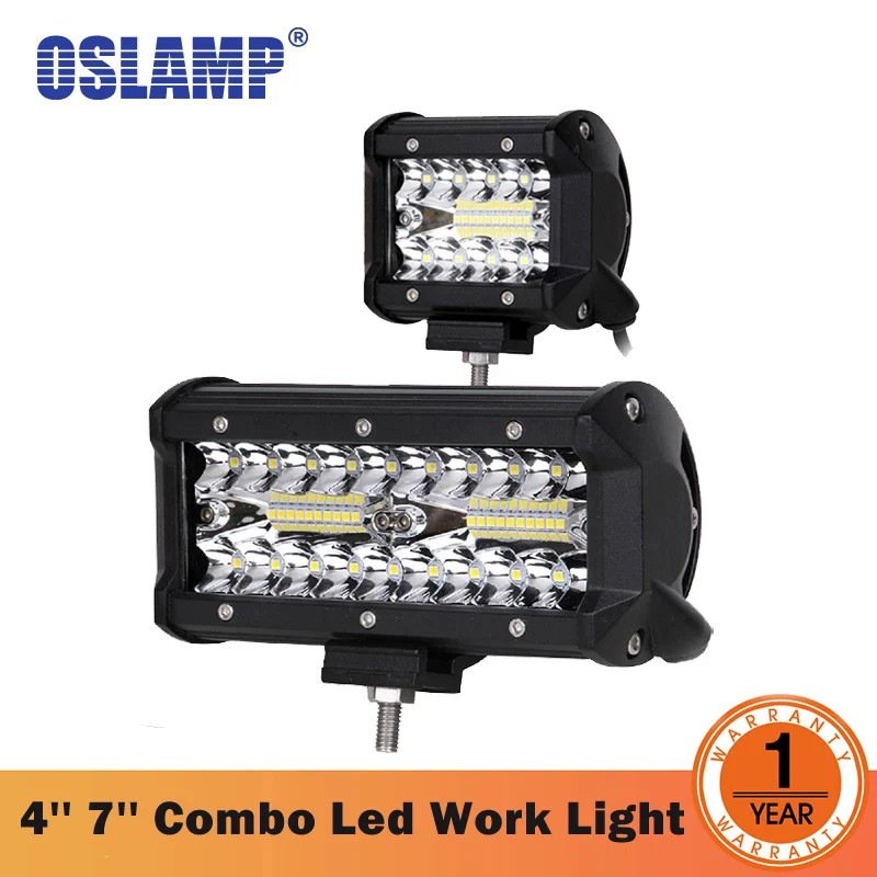 Oslamp Новый 4 7 дюймов 3 ряда светодиодный бар свет светильник для трактора лодка