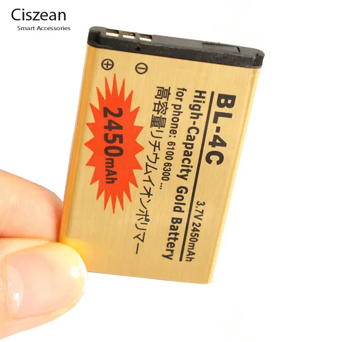 Аккумулятор 2450 мА · ч BL-4C BL 4C BL4C золотистый для Nokia 6100 6300 X2 6021 7180 3118 6136 6110 1006 7205 |