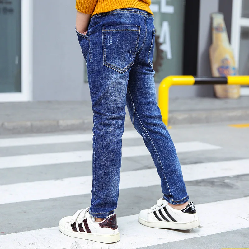 2018 Spring New Fashion Boys Long Full Length Tide Popular Jeans Letters Prints Children Trousers |