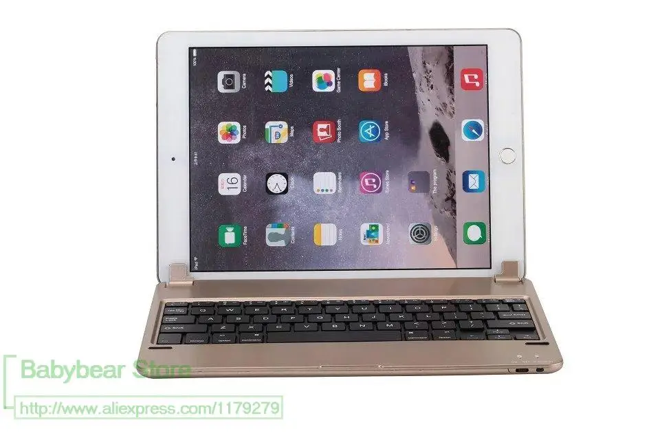 Беспроводная копировальная Bluetooth клавиатура из алюминиевого сплава с док