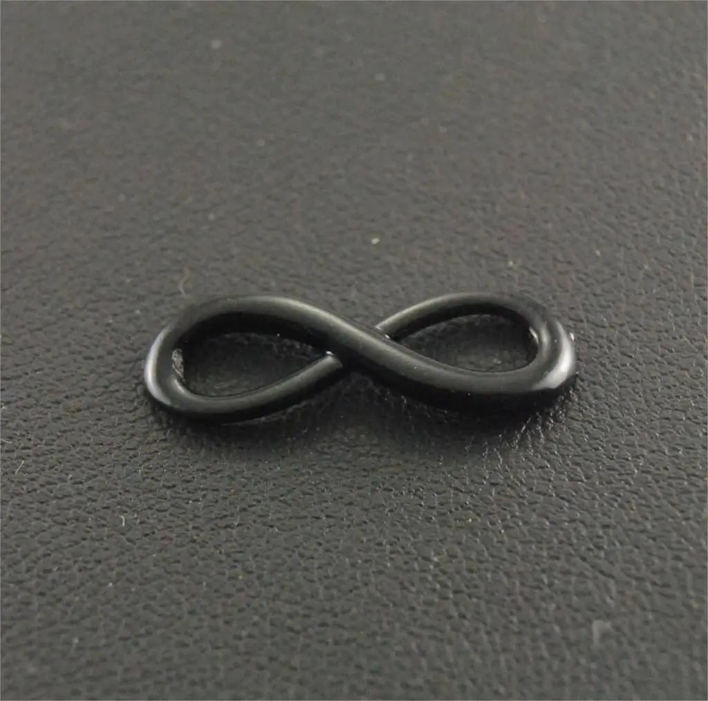 

10pcs Alloy Black Infinity Charms Connector "8" Charm Bracelet Necklace Jewelry Making Handmade DIY A187