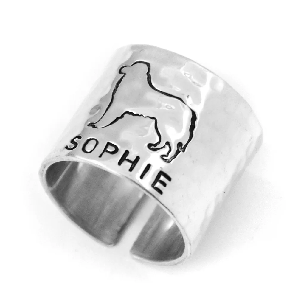 Персонализированные азавак имя кольцо изготовленные на заказ Бернские в форме