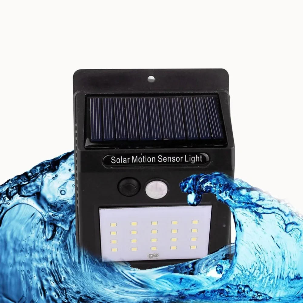 20LED Водонепроницаемый ABS датчик движения на солнечной энергии лампа Открытый сад