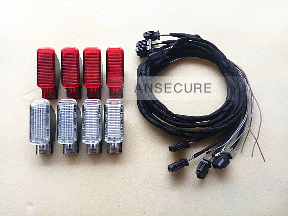 Сигнальная лампа для дверей 8 шт. подсветка с кабелем AUDI A4 B8 A5 A6 A7 A8 Q5 8KD 947 411*4 415C * 4 |